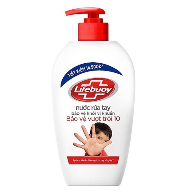 Nước rửa tay diệt, sát khuẩn &amp; Dầu gội Lifebuoy tóc dày mượt cho cả gia đình - Shop Viloet