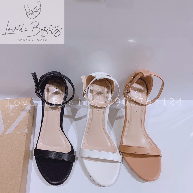 GIÀY CAO GÓT NỮ LOVIIE BASICS - GUỐC SANDAL QUAI MẢNH 9 PHÂN - SANDAL CAO GÓT 9 PHÂN GÓT NHỌN G200323