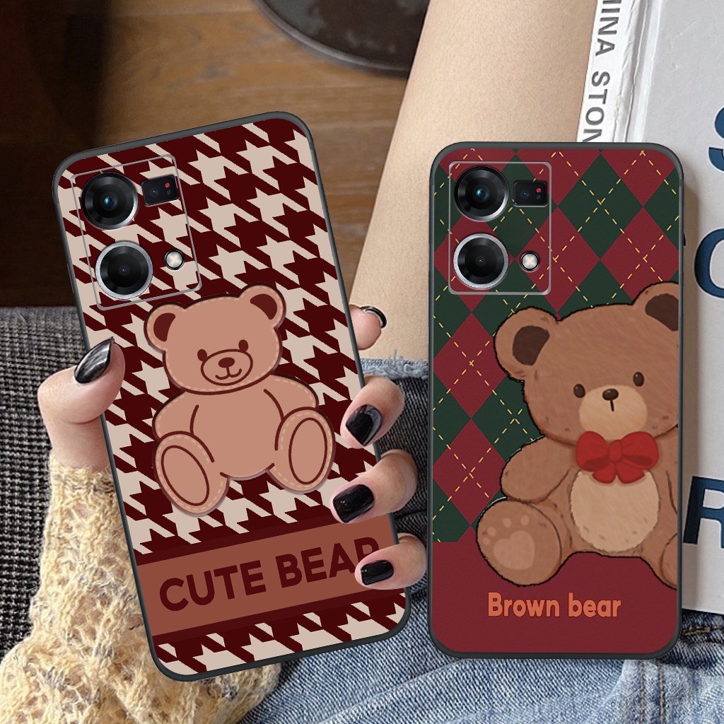 Ốp lưng Oppo Reno 7 / Reno 7 4G gấu, bear, ốp điện thoại dễ thương, chống va đập, giá rẻ