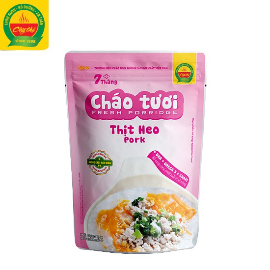 Combo 4 Gói Cháo Tươi Cây Thị: Gà Ác Đậu Xanh, Cá Lóc, Thịt Bò, Thịt Heo