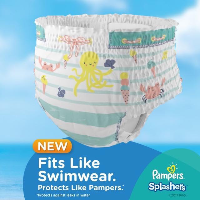 Bỉm quần bơi và đi biển cho bé nhập từ Mỹ Pampers Splashers S20/M18/L17 - CÓ TÁCH MIẾNG LẺ