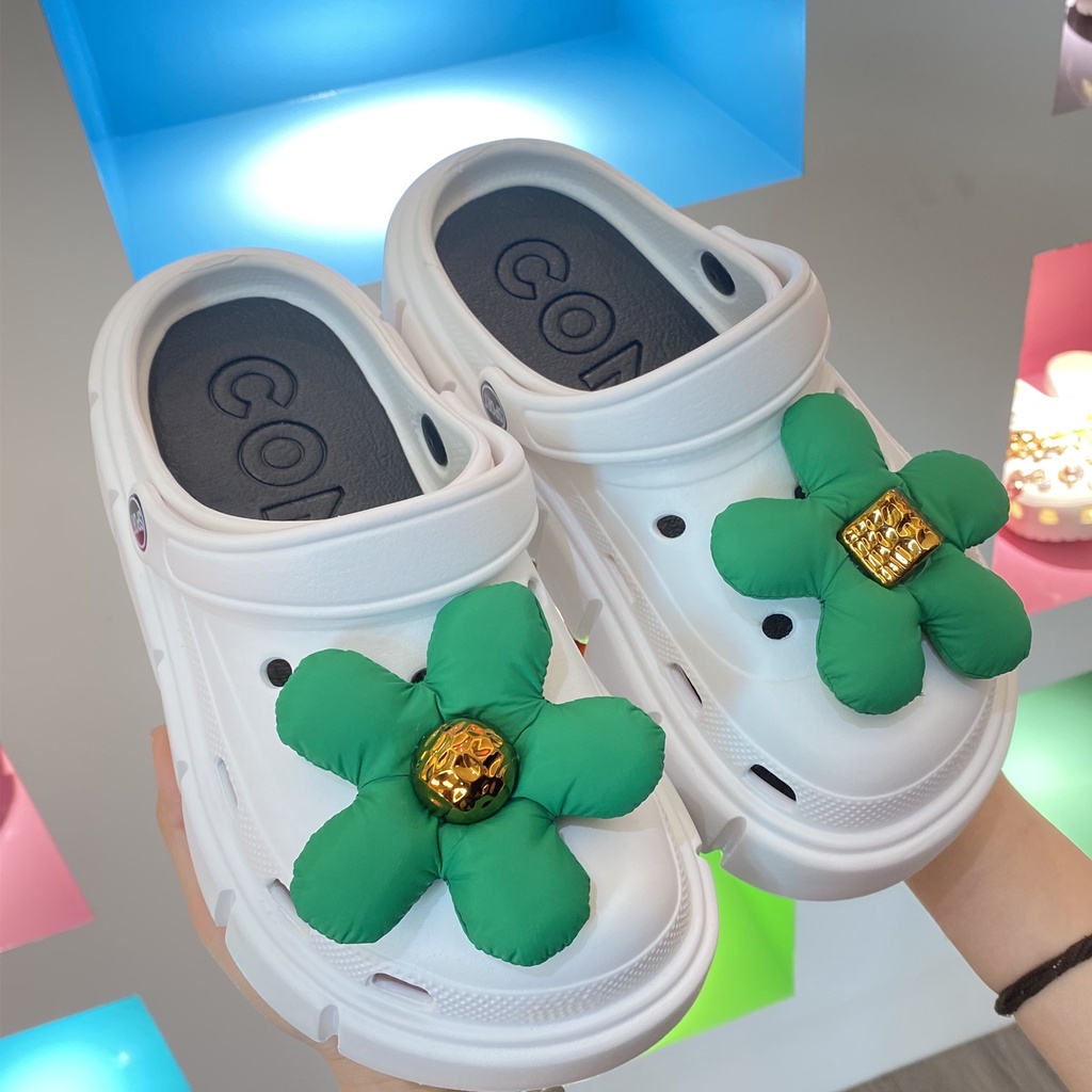 1 Phụ Kiện Khóa Giày Dép crocs Hình Hoa Thời Trang diy
