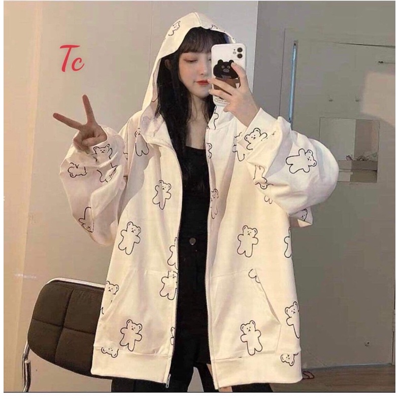 Áo khoác nỉ gấu