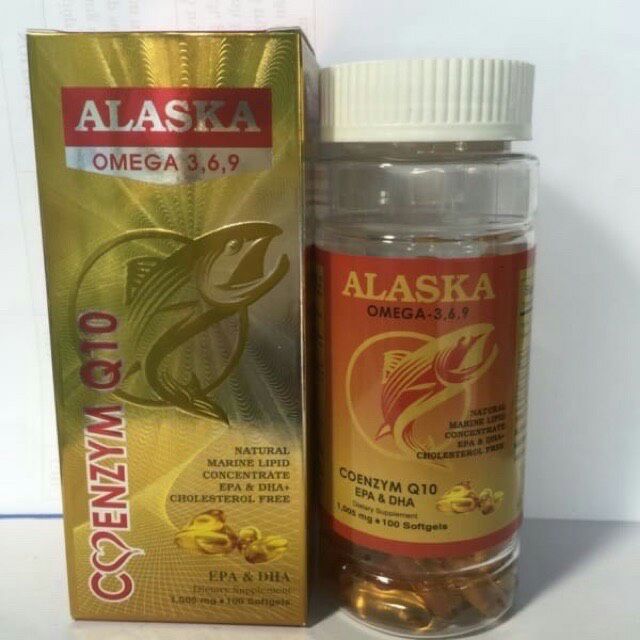 Viên dầu cá Omega369 Alaska Coenzym Q10 (lọ 100 viên)