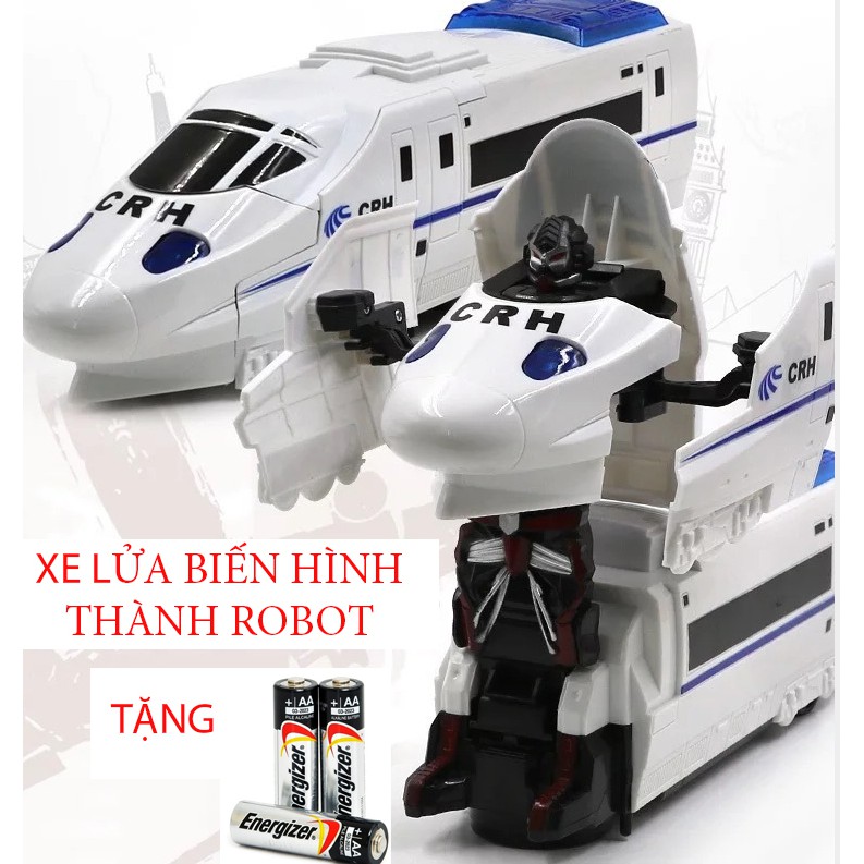 [ĐỒ CHƠI THÔNG MINH] Đồ Chơi Xe Lửa Biến Hình Robot Tốc Độ Cao Cho Bé - Shubishop.vn