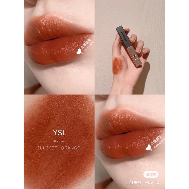 Son YSL The Slim Glow Matte 214 Illicit Orange