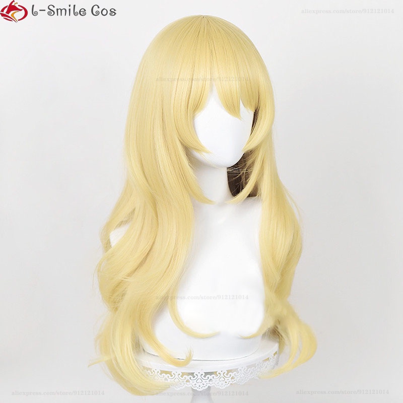 Bộ Tóc Giả Xoăn Màu Vàng Bằng Sợi Tổng Hợp Kháng Nhiệt Hóa Trang Nhân Vật Anime Misscoo Miyazono Kaori