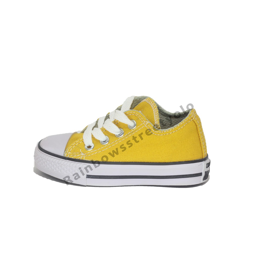 Giày Thể Thao Converse Cổ Thấp Màu Vàng Thời Trang Cho Bé