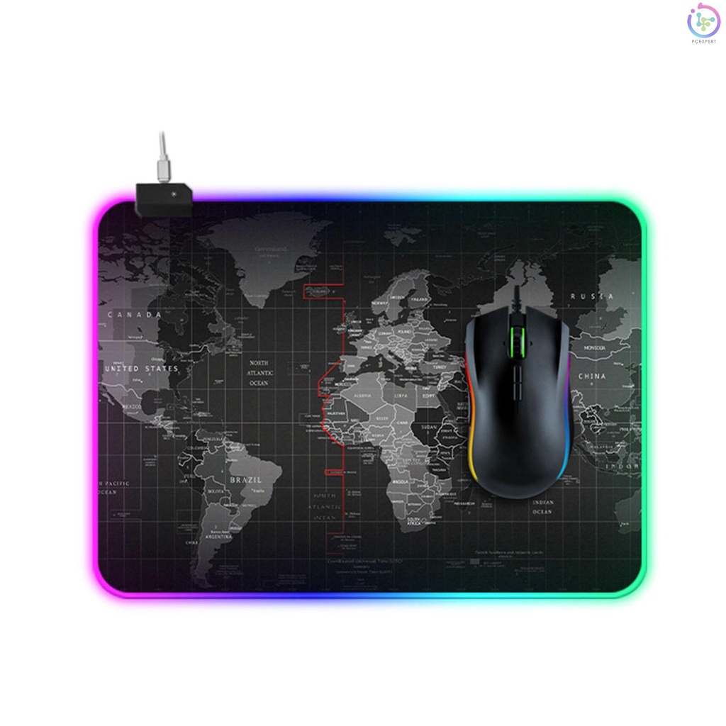 LEDs RGB Mouse Pad 14 Lighting Modes Gaming Extra Large Soft Extended Non Slip Mousepad for PC Laptop