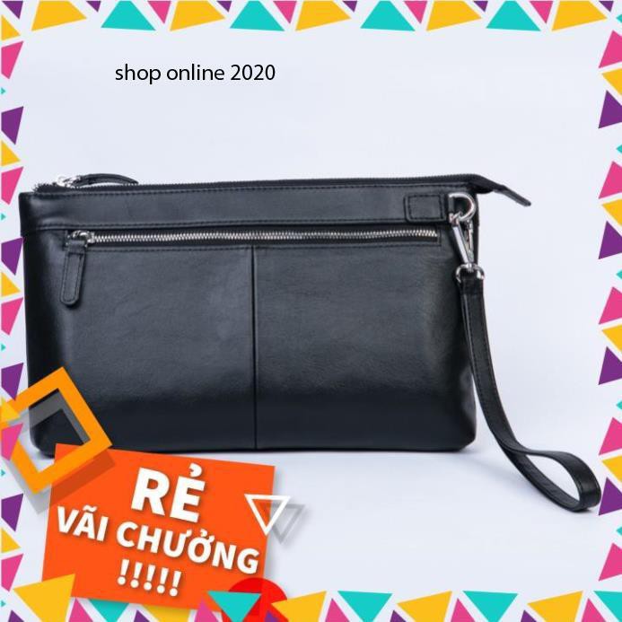 bon [ HÀNG HIỆU- SIÊU VIP] Clutch cầm tay nam/Clutch da bò thật RBMLC - 004