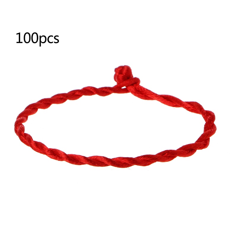 Set 100 Vòng Tay Bện Dây Đỏ Phong Cách Dân Tộc Thời Trang Cho Cặp Đôi