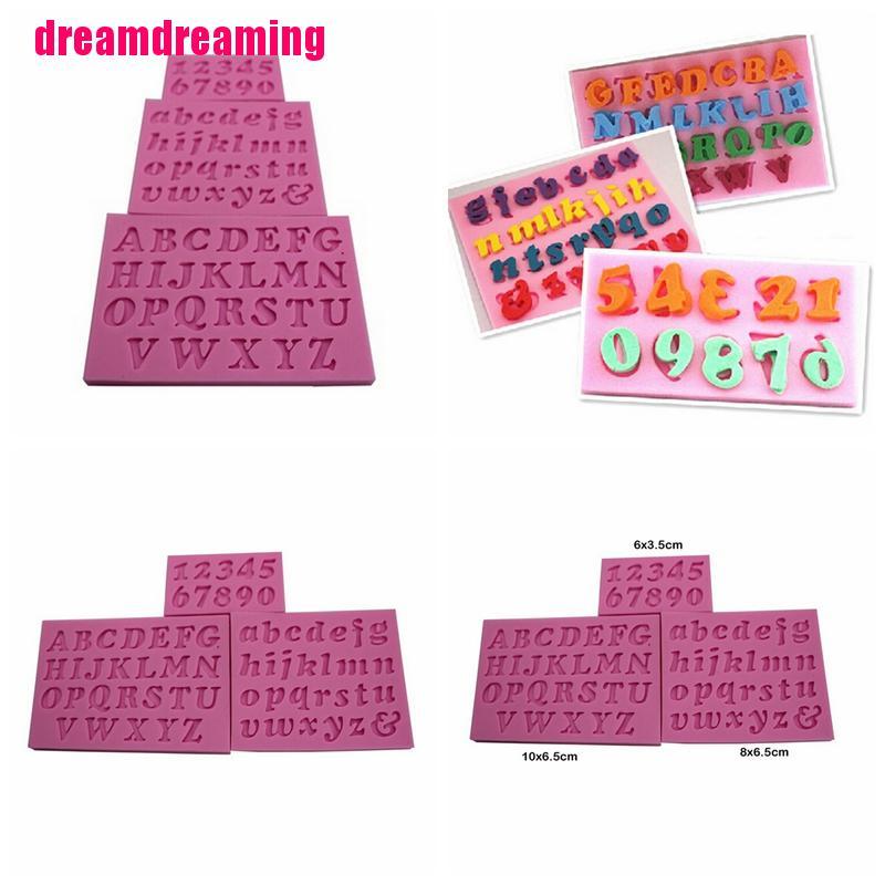 Bộ 3 Khuôn Silicone Làm Bánh Hình Chữ Cái Và Số