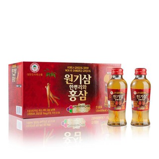 Hộp 10 Chai Nước Hồng Sâm Có Củ Won Ki Sam Hàn Quốc