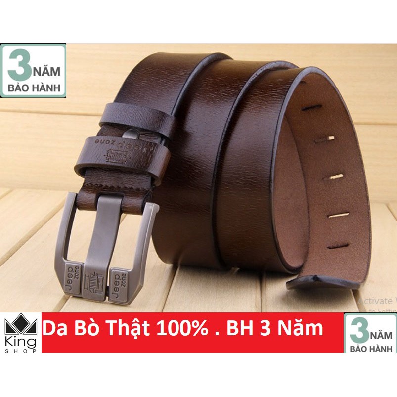 Thắt lưng dây nịt nam Jeep Zero da bò THẬT 100% . Đồ Da Kingshop Bảo hành 3 năm