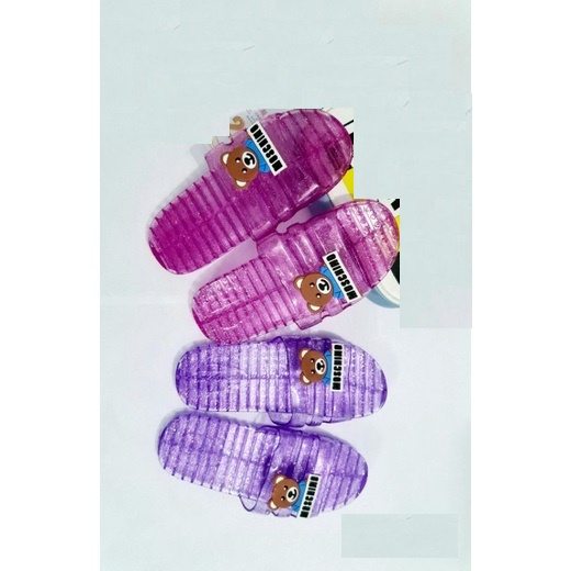 DÉP LÊ TRẺ EM BÉ GÁI, DÉP NHỰA TRONG, DÉP GẤU, DÉP CHO BÉ HÌNH CÔ GÁI XINH XẮN