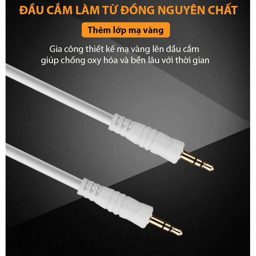 Dây tín hiệu 2 đầu 3 li JSJ 6111 dài 1.8m đến 10m đầu cắm làm từ đồng nguyên chất chống nhiễu mạnh