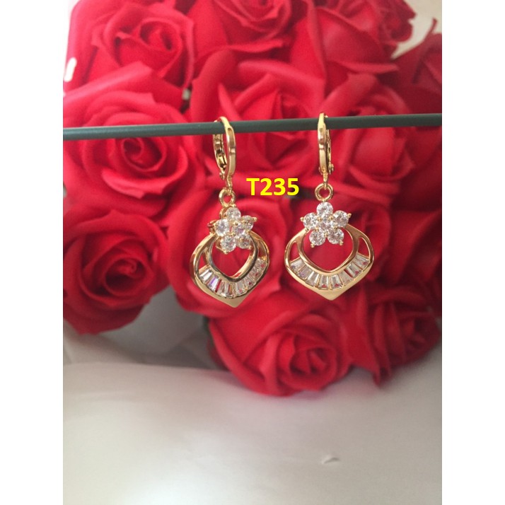Bông tai Nữ Đính Đá Trái Tim T235 Namoo Jewelry