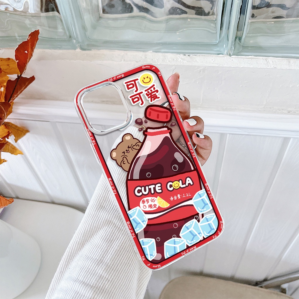 Ốp Điện Thoại Họa Tiết cola / Gấu Cho Iphone 11 Pro Max 12 Pro Max 13 Pro Max Mini 6 7 8 6 7plus Se 2020 X Xs Xr 5 4