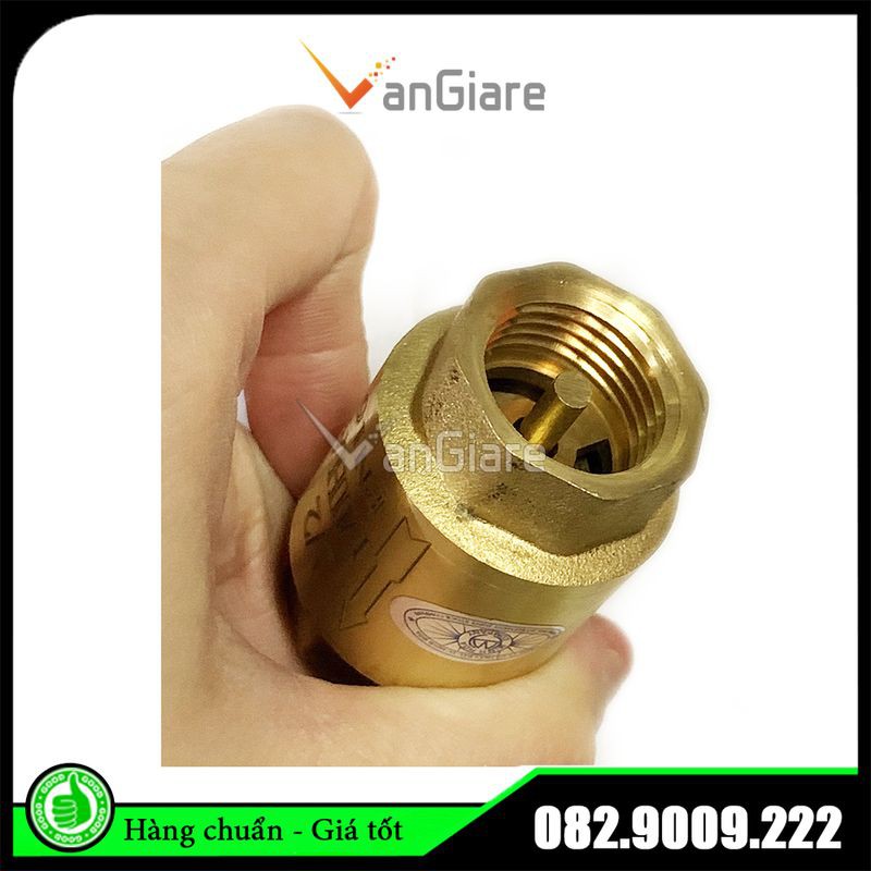 Van nước 1 chiều lò xo đồng phi 21 27 34 42 49 60 Van 1 chiều lò xo thau MIHA - van 1 chiều máy bơm