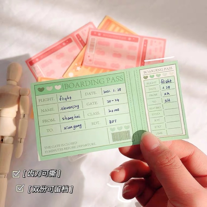Giấy note Boarding Pass siêu xinh