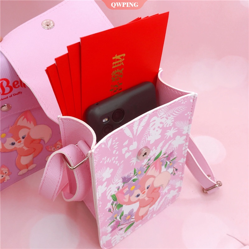 Túi Đeo Chéo Hình Hello Kitty Đựng Điện Thoại Bằng Da PU Dành Cho Nữ