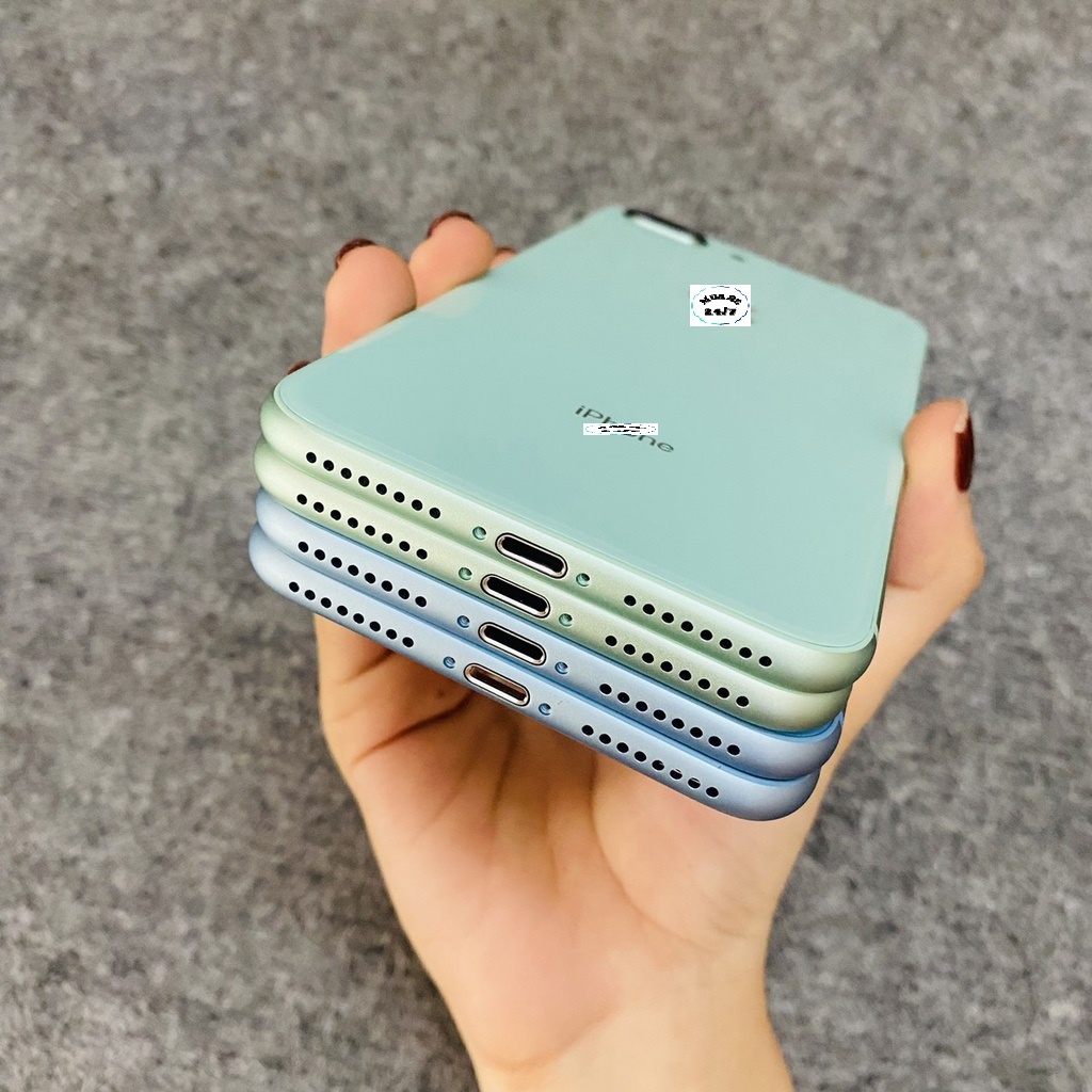 Vỏ thay thế 8plus viền tròn màu xanh dương, xanh ngọc