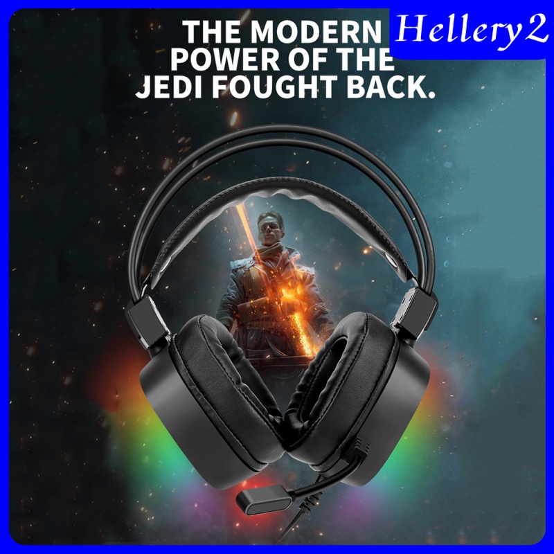 [HELLERY2] S100 Gaming Headphone Wired 7-LED with Microphone for Computer