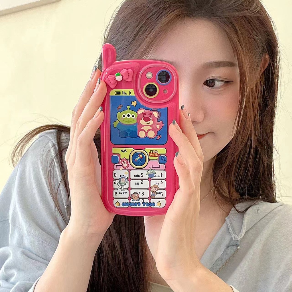Ốp Điện Thoại Họa Tiết Hoạt Hình Snoopy / Gấu Hồng Dễ Thương Chống Sốc Cho iPhone 14 / 13 / 12 / 11 / XS