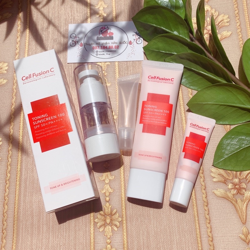 Kem chống nắng nâng tông Cell Fusion C Toning Sunscreen 100 SPF 50+ PA++++