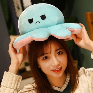 Gấu bông bạch tuộc đội đầu 2 mặt nhiều cảm xúc siêu to khổng lồ