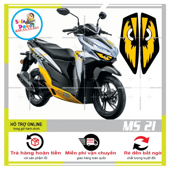 TEM DÁN ĐÈN SƯƠNG MÙ XE VARIO 2020 (DECAL TRONG SUỐT) MS 21 - SHINDECAL2