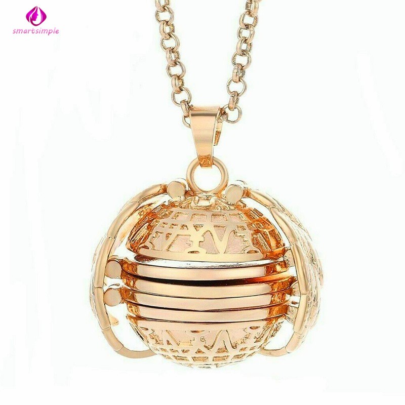 Expanding Photo Locket Necklace Angel Wing Folding Pendant Necklace Jewelry Gift