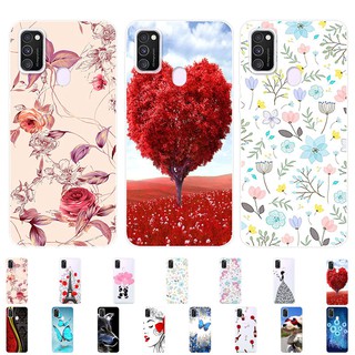 Ốp điện thoại Silicone TPU vẽ màu thời trang cho Samsung Galaxy M21