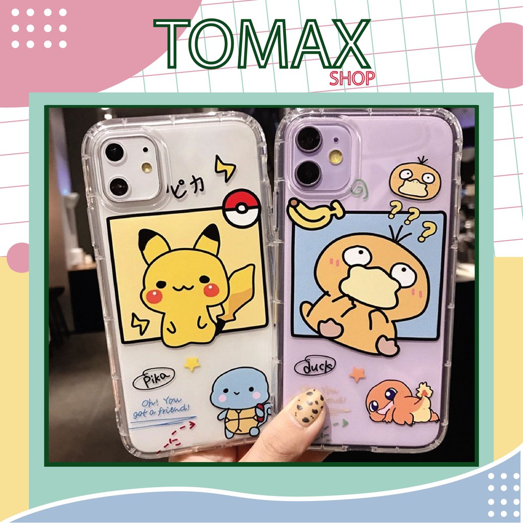 Ốp Iphone - Ốp Lưng Iphone Hoạt Hình Pokemon/Pikachu Các Dòng Iphone - Tomax Shop