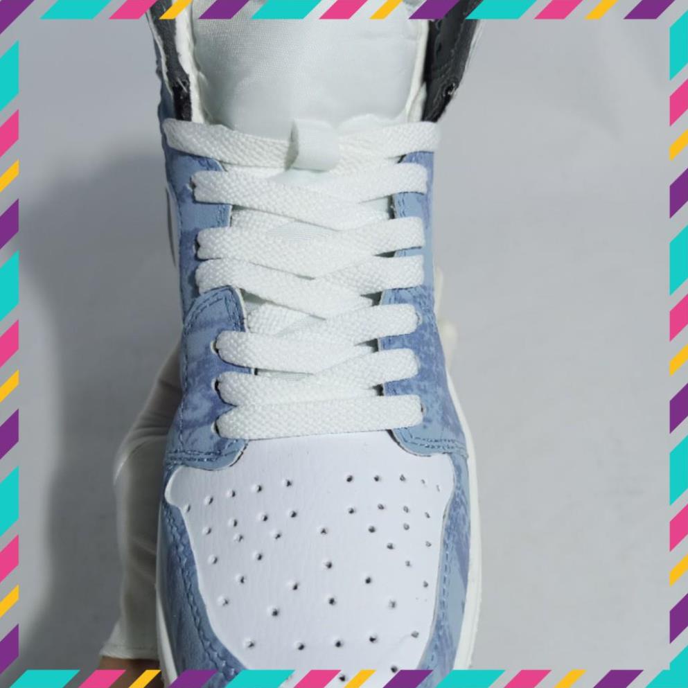 Giày Thể Thao Nam Nữ Sneaker Jordan Cao Cổ Jd 1 Cổ Cao Xanh Loang Hyper [Mẫu Mơi Chuẩn 11 - Full Bill Box] | BigBuy360 - bigbuy360.vn