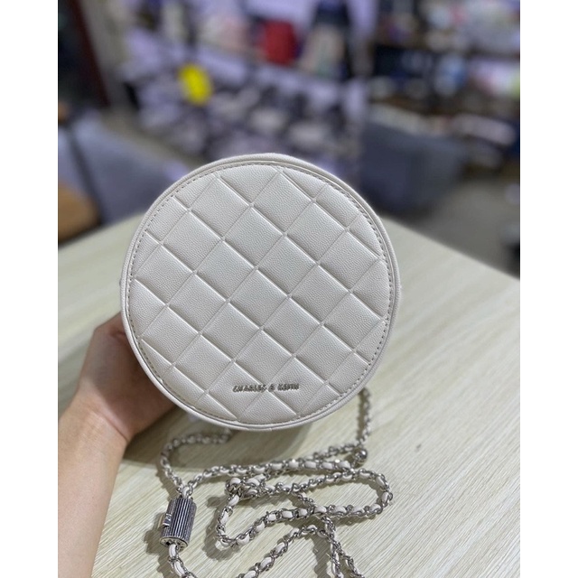 Túi ô trám tròn dây đeo chéo sz 18cm