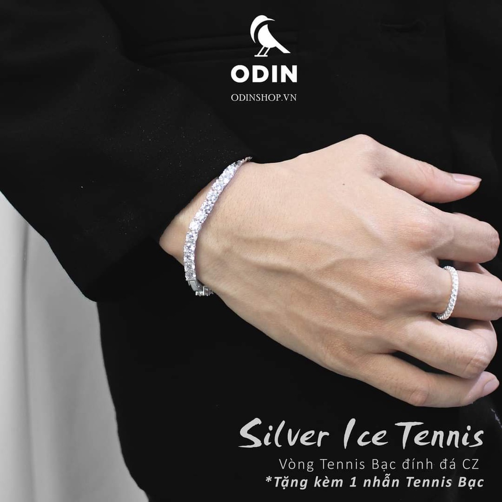 Vòng tay Ice Tennis ODIN Bạc S950 đính đá CZ - Tặng kèm nhẫn bạc Tennis