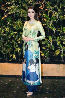 Áo dài gấm - ko kèm quần ( có hình thật)