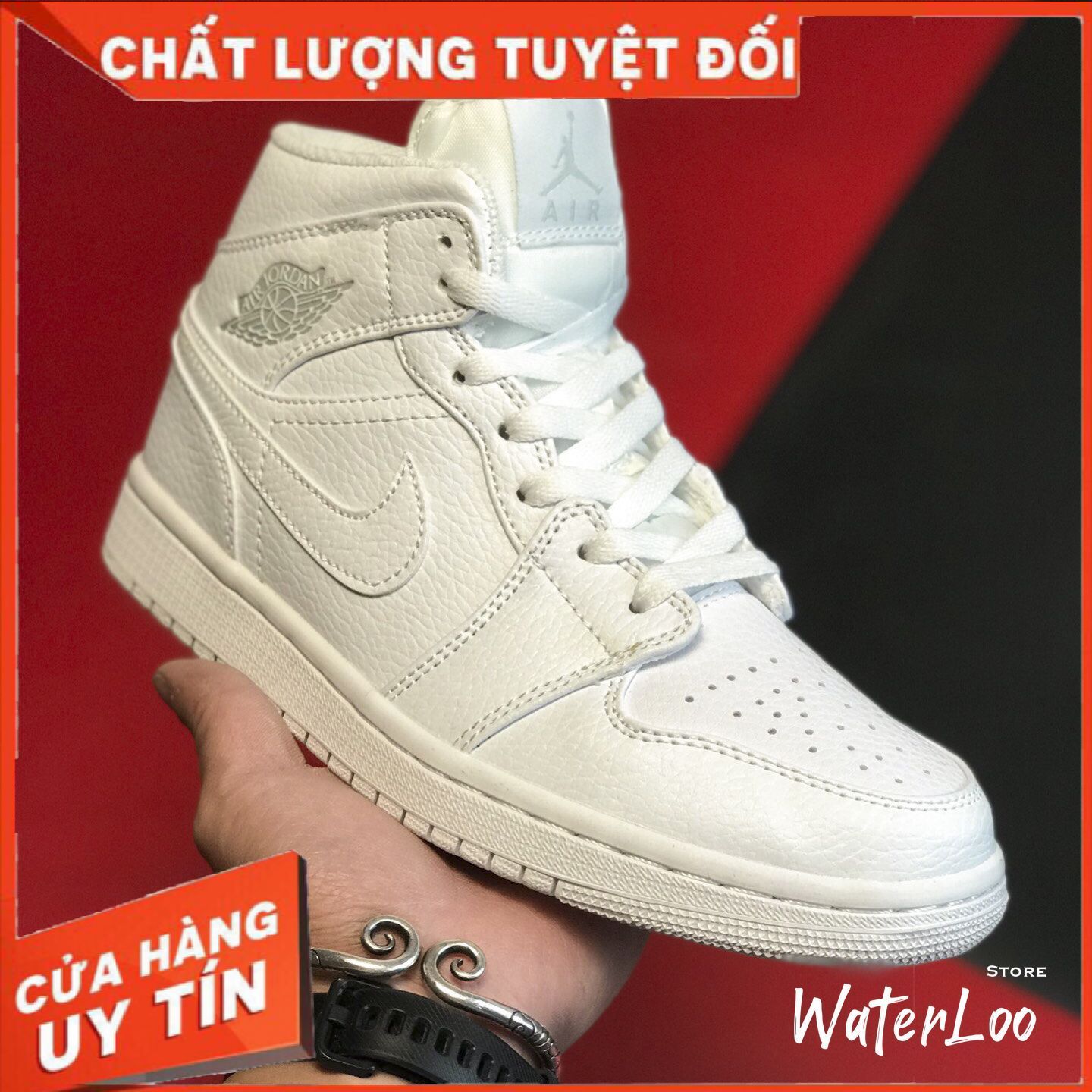 [FREESHIP+HỘP+QUÀ] Giày Thể Thao Sneakers AIR JORDAN 1 Retro High Full white full trắng