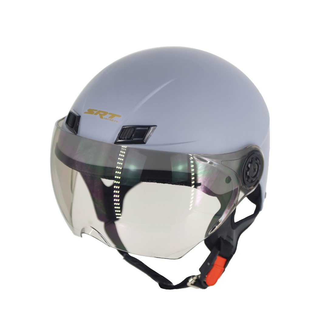 Mũ bảo hiểm 1/2 có kính SRT tem A30 cao cấp - Kính chống tia UV, Chính hãng SRT