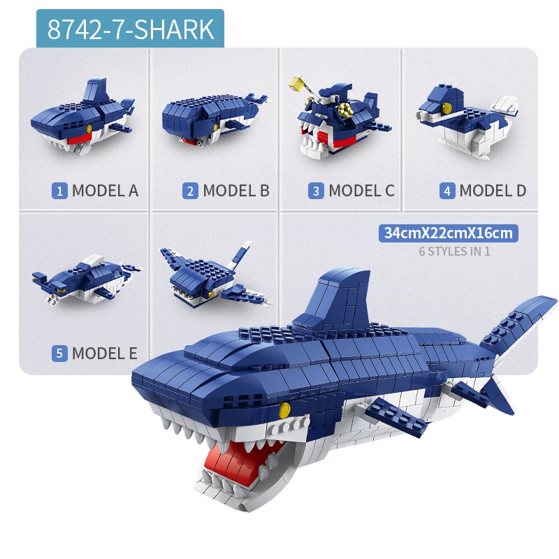 (8742) Bộ đồ chơi Lego 6ni1 1000 Xe kỹ thuật vàng Quà Tặng Sinh Nhật Cho Bé Trai
