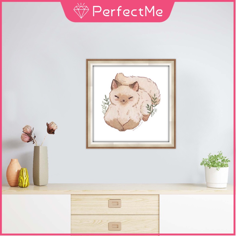 Bộ tranh đính đá 5D tự làm hình động vật đáng yêu kích thước 30x30cm