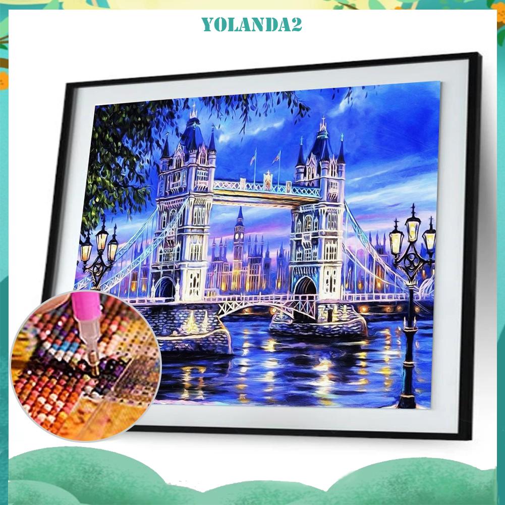 Bộ tranh đính đá 5D DIY hình tháp thời trang dành cho trang trí