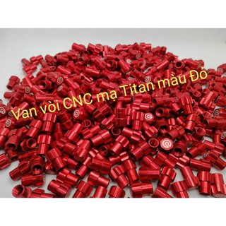 Van vòi brc cnc xe máy xe hơi màu đỏ
