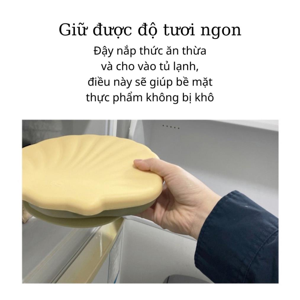 Khay Ăn Dặm Chống Lật Đổ Hình Con Sò TGM Silicone Seashell Suction Plate Có Chia Ngăn Giúp Con Ăn Ngon Hơn