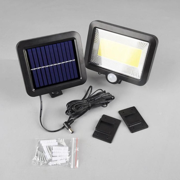 Đèn năng lượng mặt trời 120 Led COB có điều khiển , siêu sáng cảm biến hồng ngoại, kèm 5m dây tiện lợi .