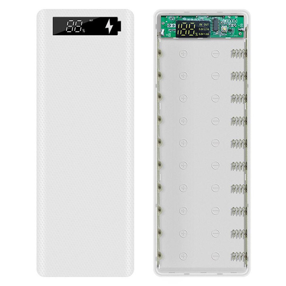 Hộp Đựng Pin Sạc Dự Phòng PD QC 3.0 10 X 18650 Màn Hình LCD Ốp