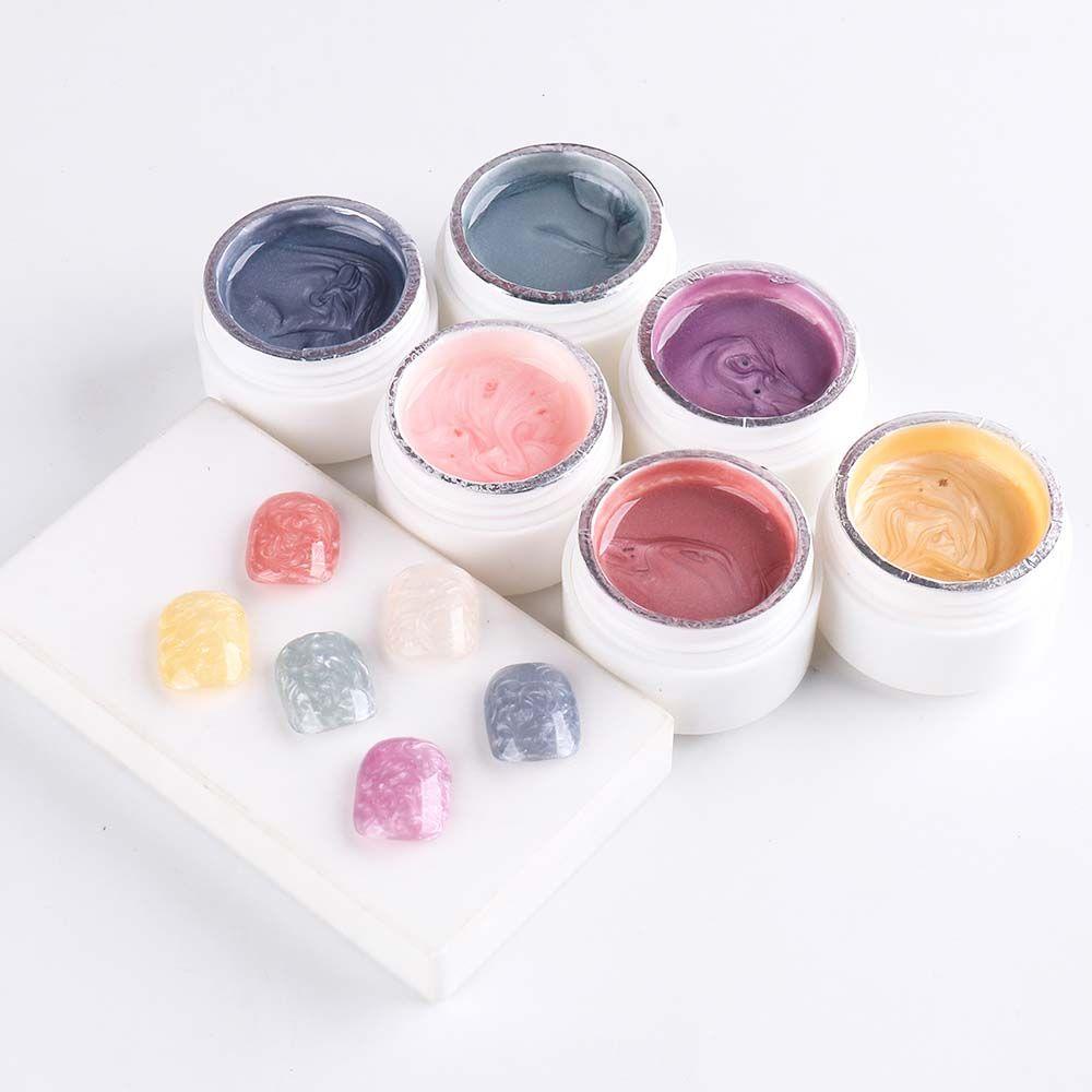 Gel Sơn Móng Tay Màu Trắng Phân Cực Vỏ Sò DIY Gel Sơn Móng Tay Hình Vỏ Sò Lấp Lánh