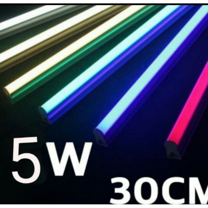 Đèn Led Neon 5 Watt Tl T5 Tube 30 cm Nhiều Màu Sắc 6 Wats