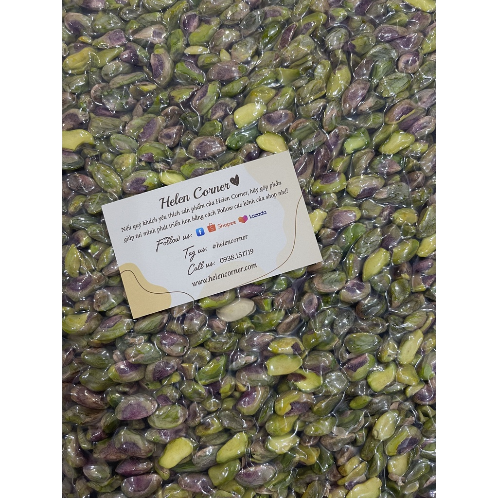 Nhân Hạt Dẻ Cười Pistachio Không Tẩy Trắng, Tách Vỏ, hàng nhập khẩu Úc
